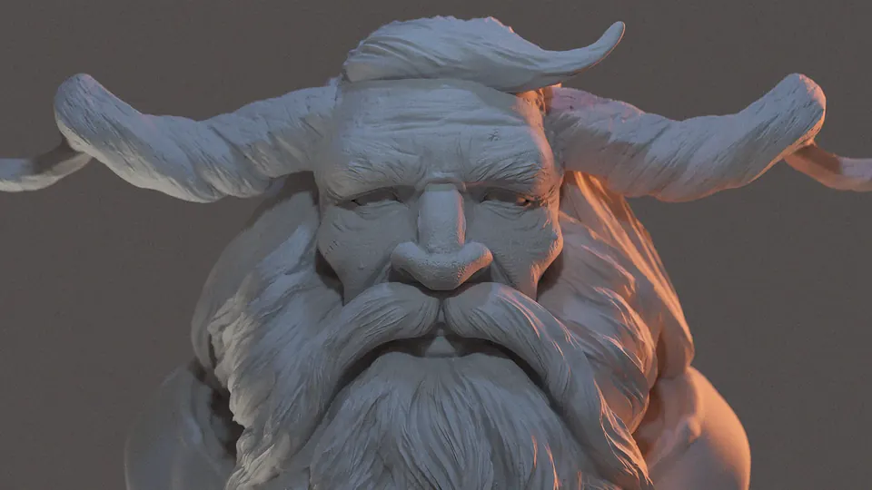 Ancient Titan, скульпт ZBrush